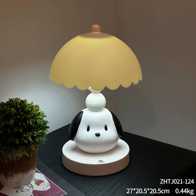 Dog table lamp in white, detachable