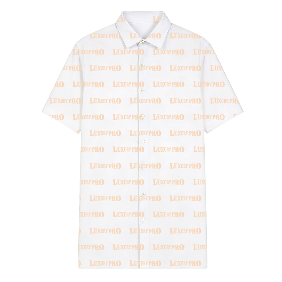 AOP Normal Collar Shirt Slub Linen