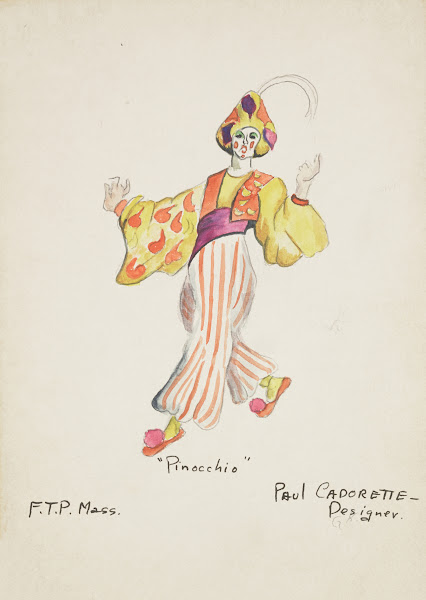 Pinocchio Clown Yellow shirt orange vest purple cummerbund 1934 1943