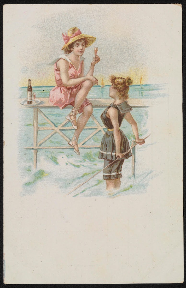 Two women by the sea 20th century
