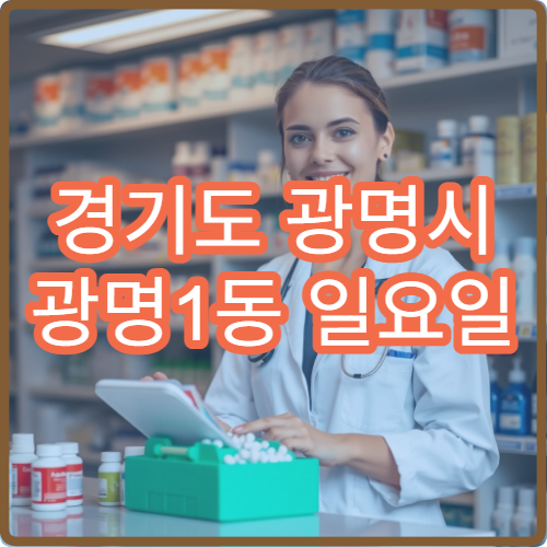 경기도 광명시 광명1동 일요일 영업 문 여는 당번 약국 위치 안내