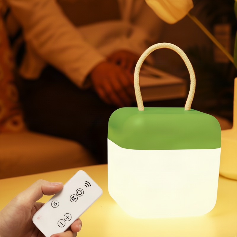 Tragbare LED-Laterne mit Silikon, 10,5 cm