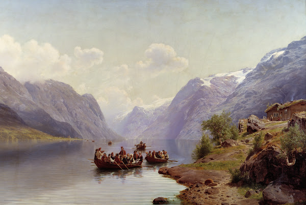 Bridal Escort on the Hardanger Fiord 1865
