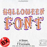 Stitch photo 2 of the Halloween Satin Stitch Embroidery Font embroidery design