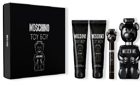 ESTUCHE MOSCHINO TOY BOY HOMBRE 4PZS 100ML EDP + 10 ML + AFTER SHAVE + GEL DE BAÑO + AFTER SHAVE