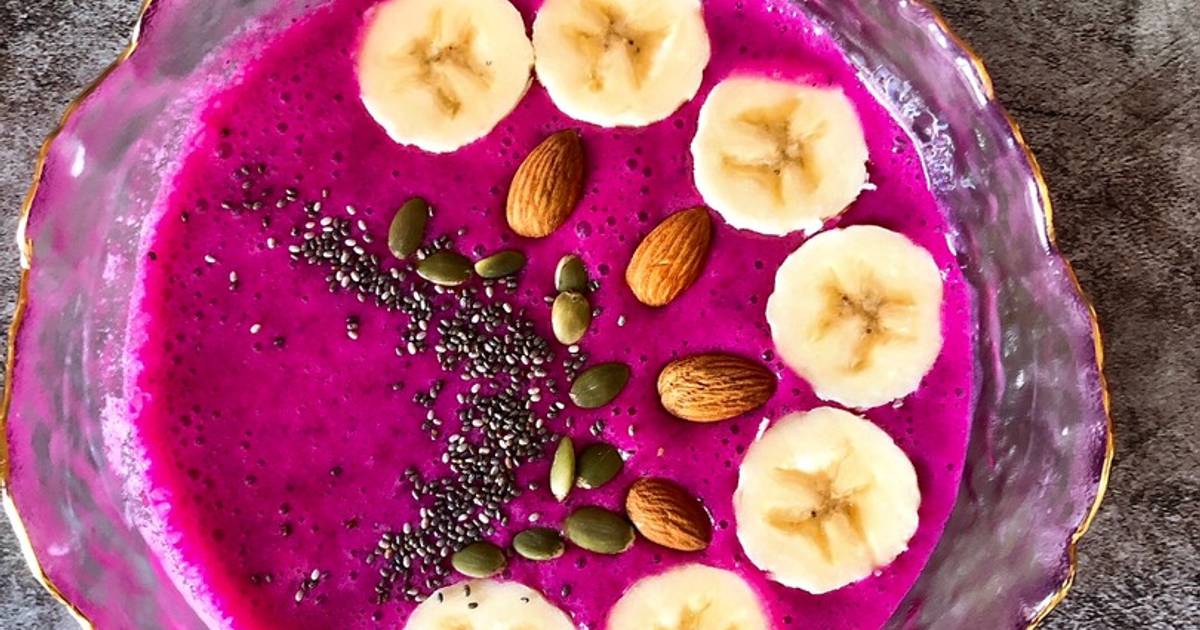 Eatclean / Smoothie Chuối + Thăng Long Đỏ + Sữa Chua + Sữa Tươi + Hạnh Nhân