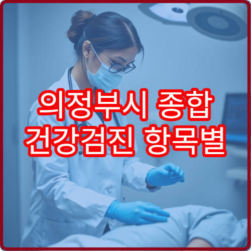 의정부시 종합 건강검진 항목별 선택 가능한 병원 정보 제공