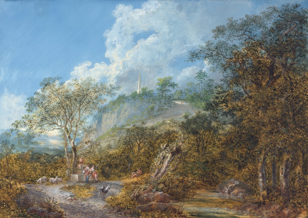 Arcadian Landscape with an Obelisk 1785