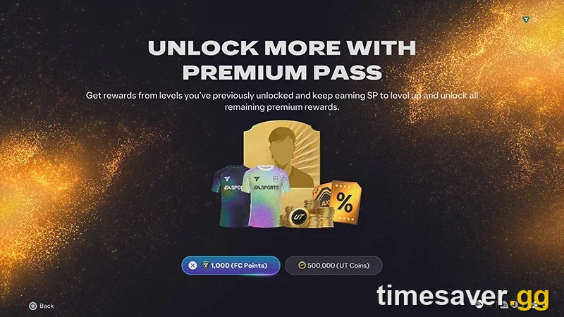 EA FC 26 Premium Pass purchase screen showing the 1,000 FC Points option