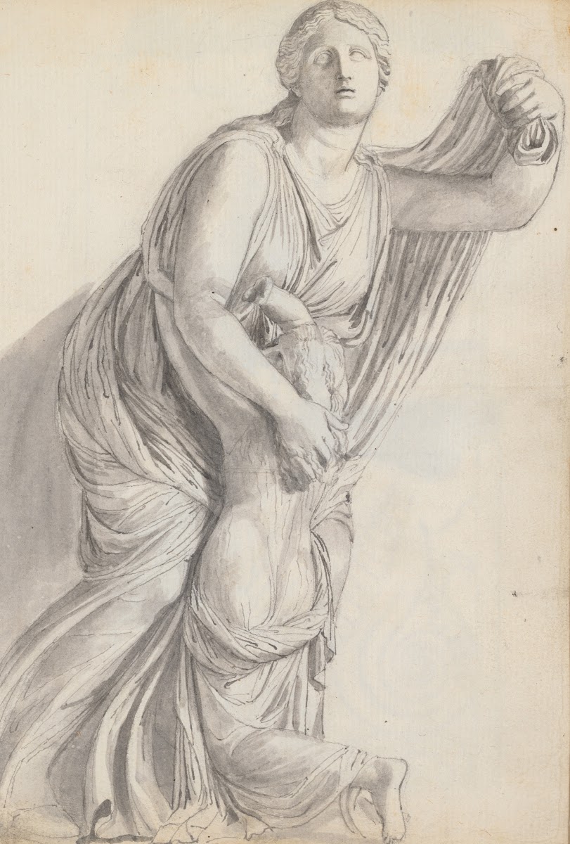 Study of Niobe With Her Youngest Daughter from the Niobid Group Villa Medici Gar