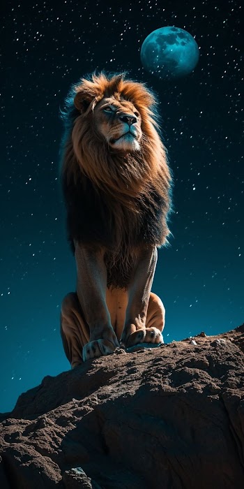Lion At Night Picture