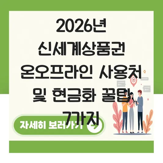 신세계상품권 온오프라인 사용처 및 현금화 방법 대표 이미지