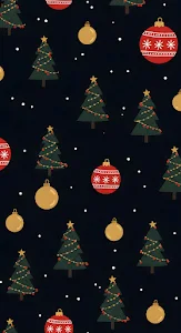 Minimalist Christmas Tree Ornament Pattern Design