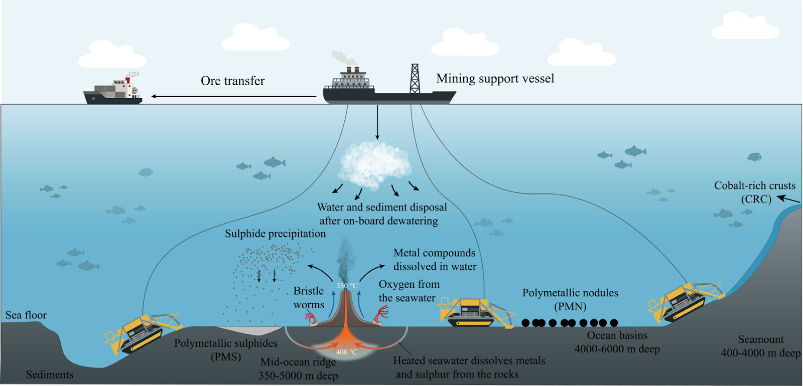 Multiscale track-seabed dynamic interaction during deep-sea seabed mining across operational modes