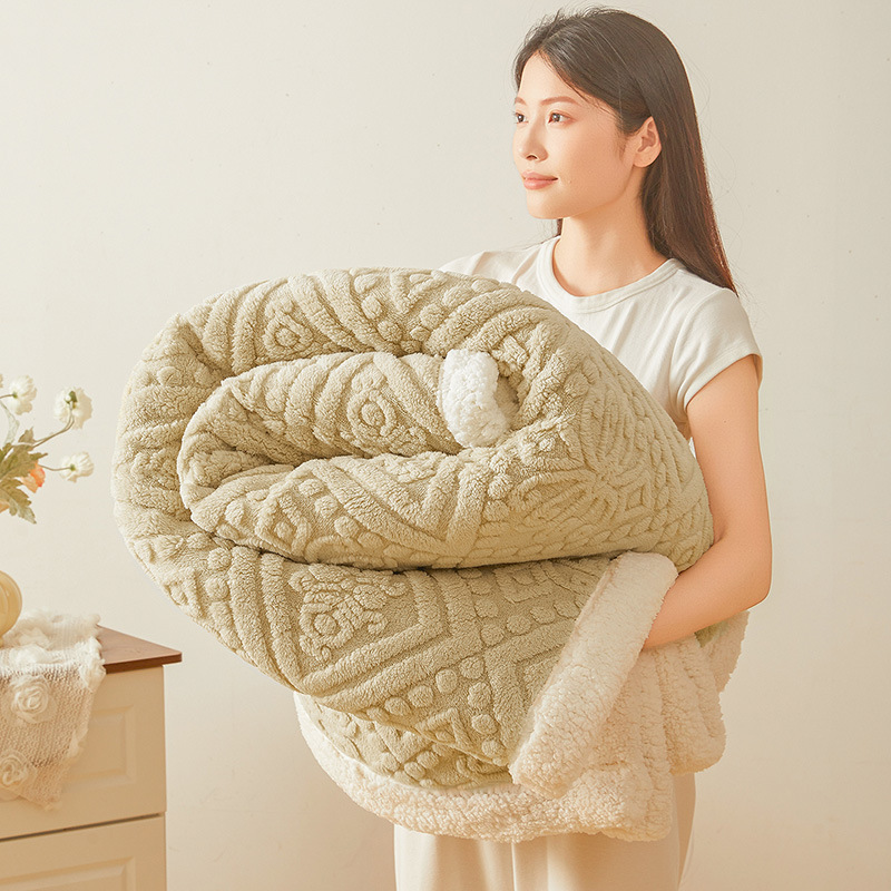 European living blanket with relief pattern