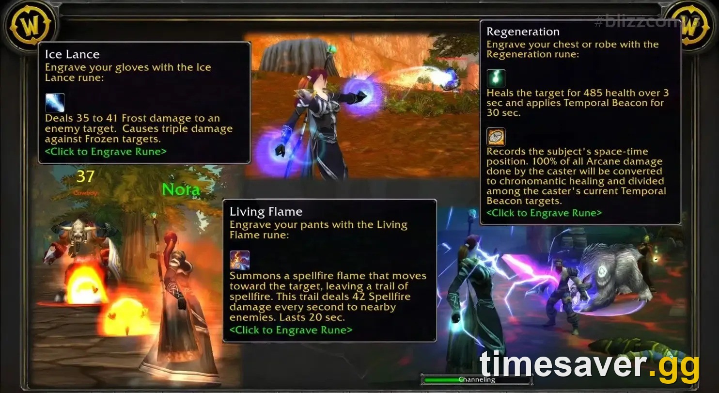 Season of Discovery Rune Engraving — new abilities slotted into Vanilla gear