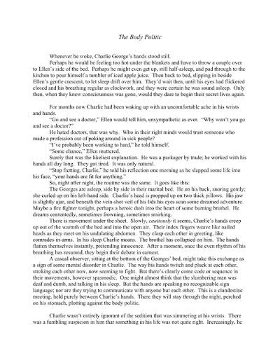 Barker, Clive the Body Politic 5.0