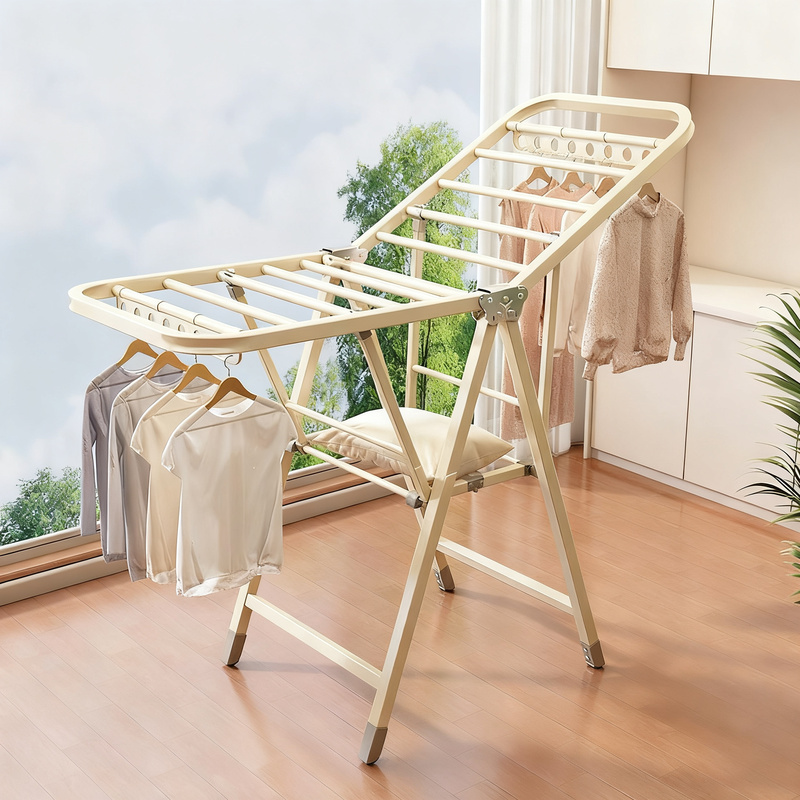 Foldable drying rack made of carbon steel