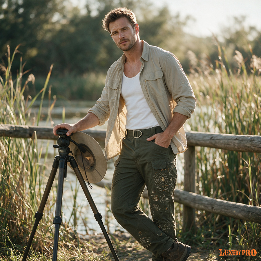 2D Cargo Long Pants with Belt