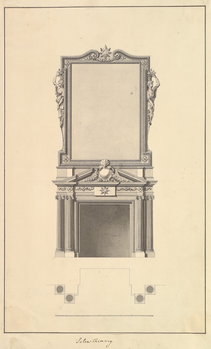 Salon Chimney Houghton Hall Norfolk Elevation 1735