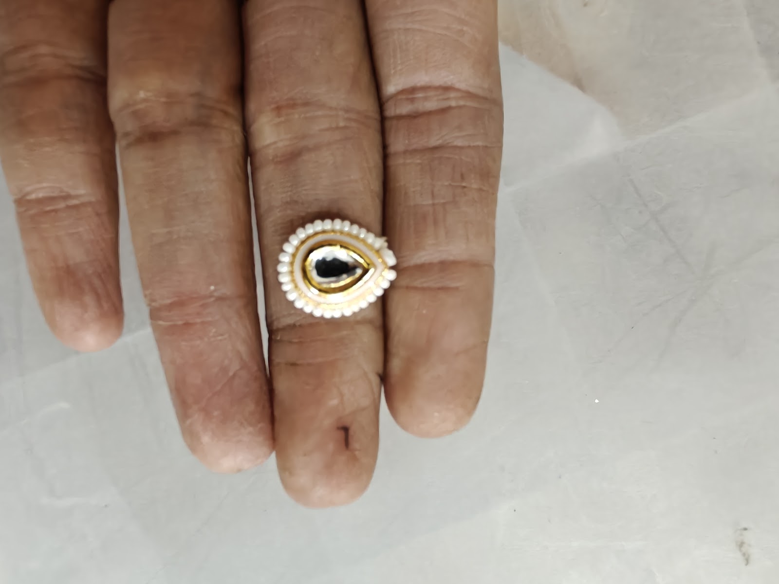 B53-White Meena Drop (Pack Of 3)