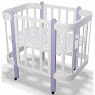 Children's cradle bed IngVart Nika 5 in 1 60 cm white/lavender
