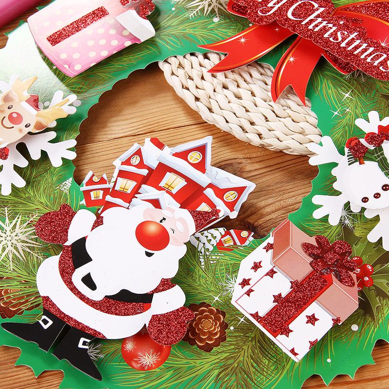 Decorative paper Christmas wreath, 36 cm