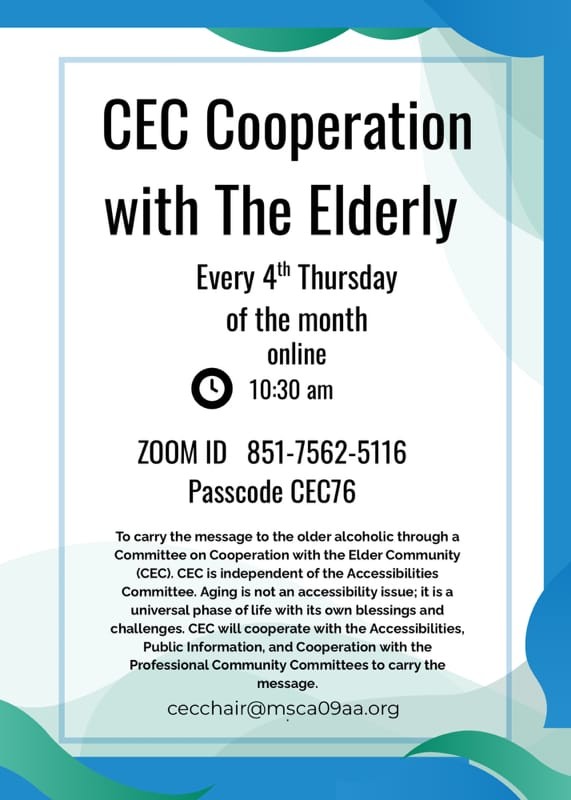CEC Committee · A.A. Area 09