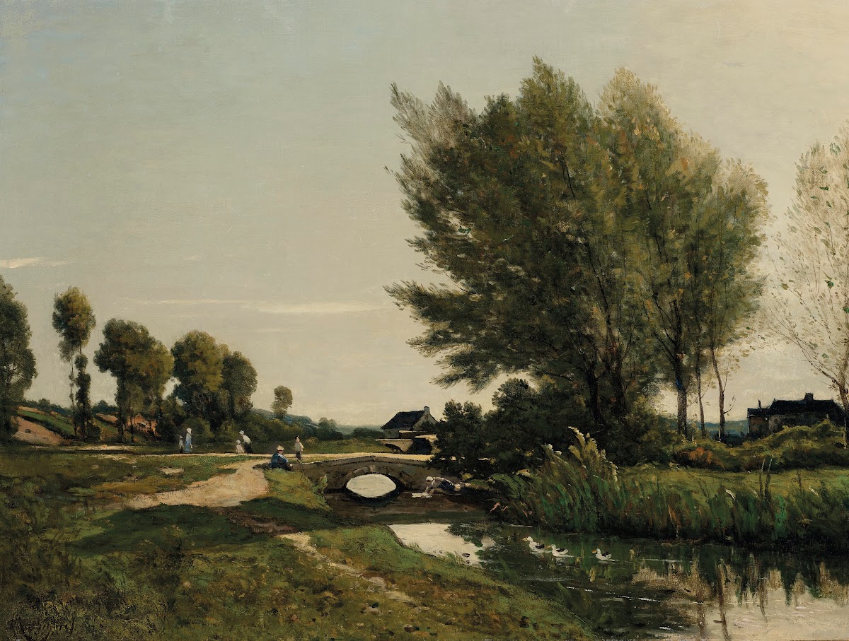 Une vue près de Saint Privé 1884