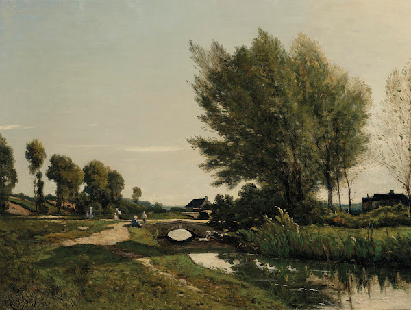 Une vue près de Saint Privé 1884