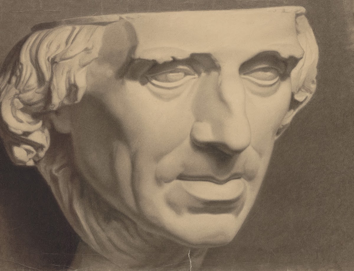 Drawing of a bust 1895 1928
