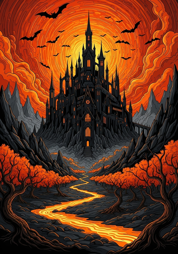 Gothic Orange Halloween