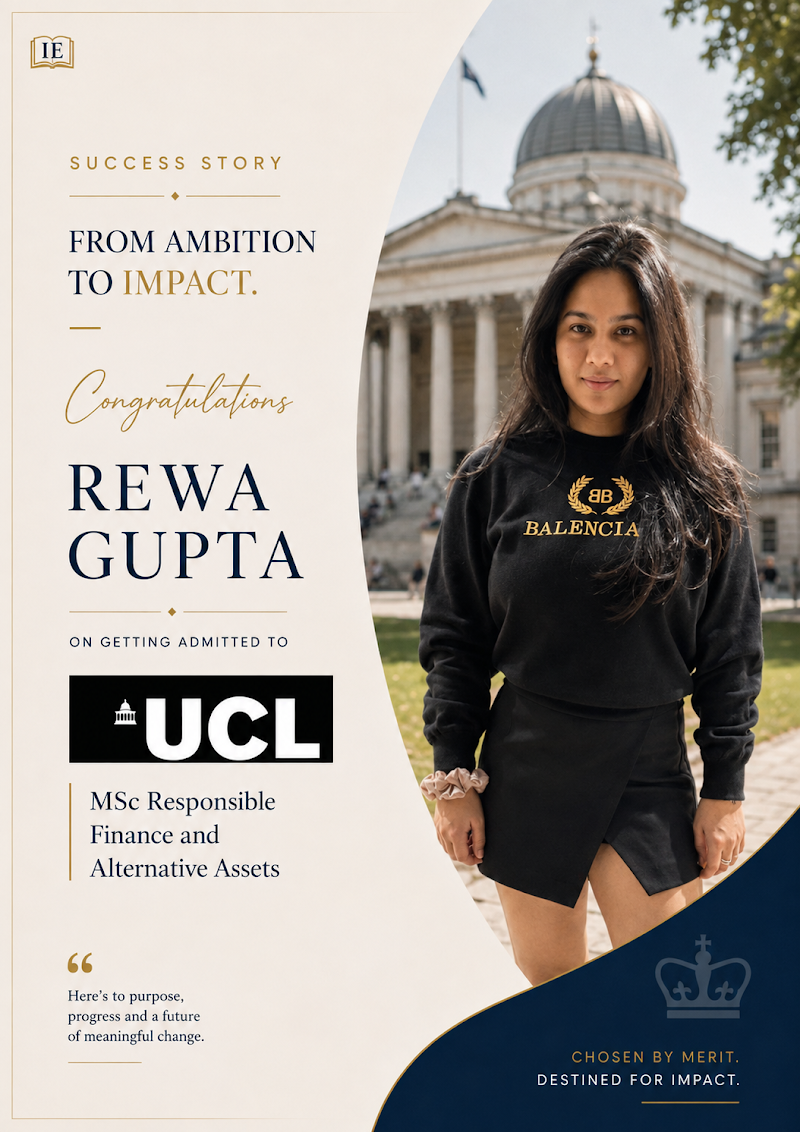 Rewa Gupta — Intelligent Education admit success story