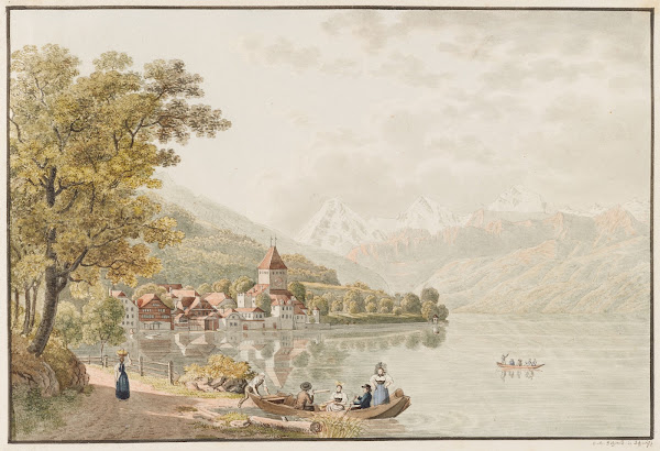 Ansicht Oberhofens am Thunersee 1915 1945