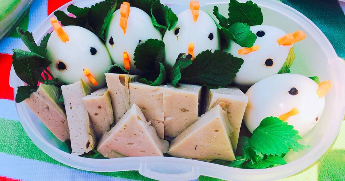 Cơm Bento cho bé 2 - Gà con chạy lon ton