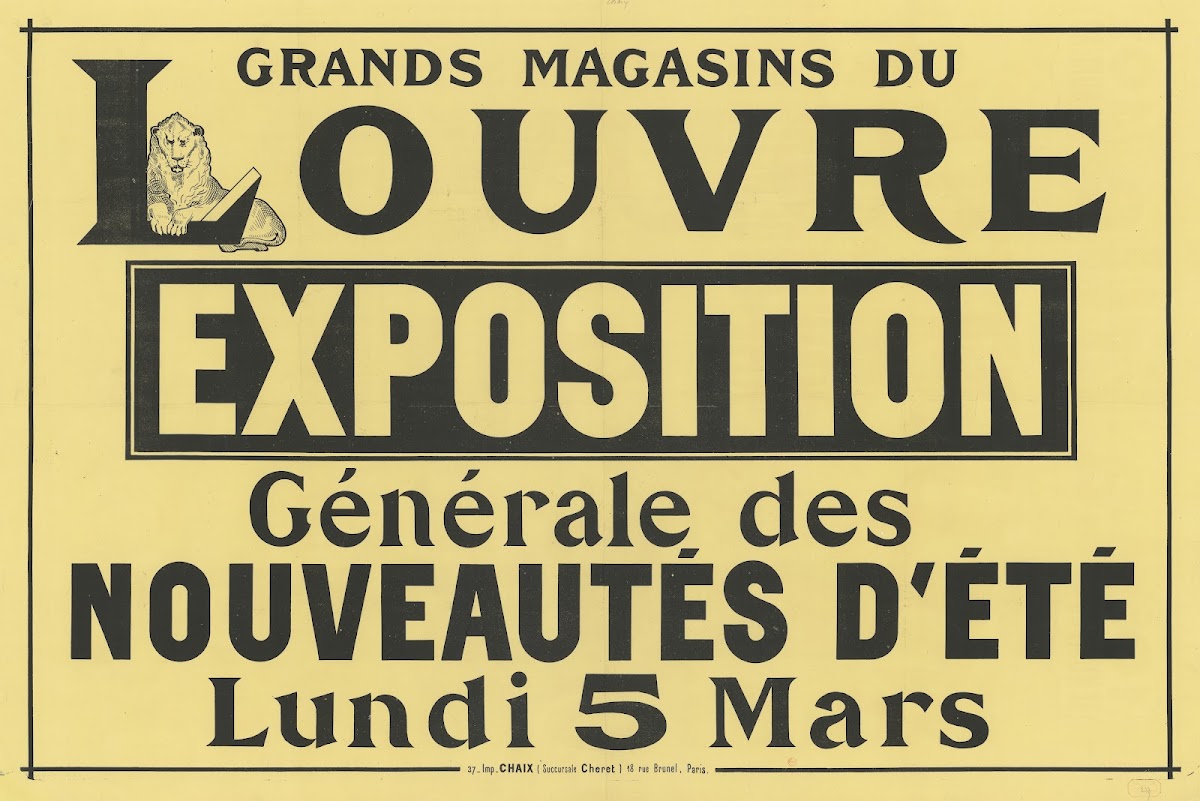 Grands magasins du Louvre Exposition générale des nouveautés dété 1883