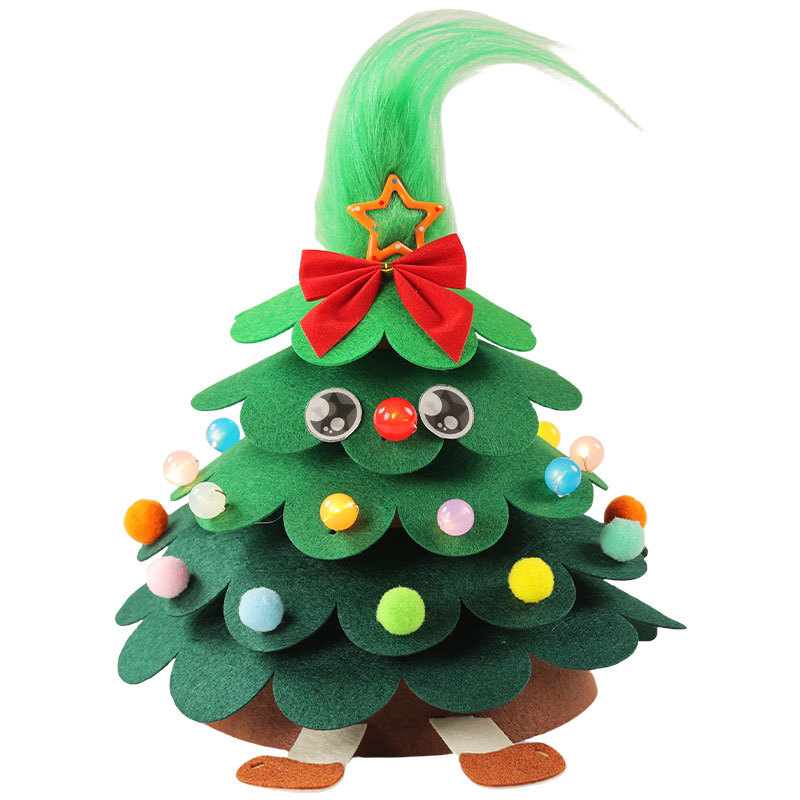 DIY Christmas tree craft kit with fairy lights