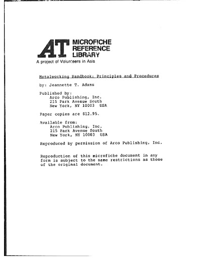 Metalworking Handbook Principles And Procedures 1976