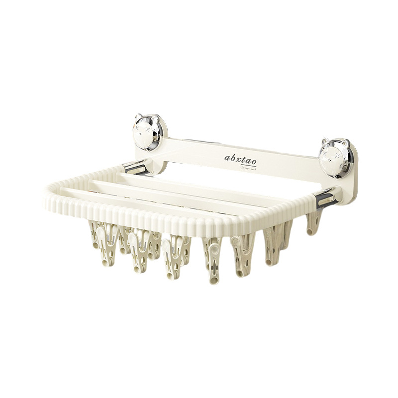Wall-mounted drying rack, 27 clips