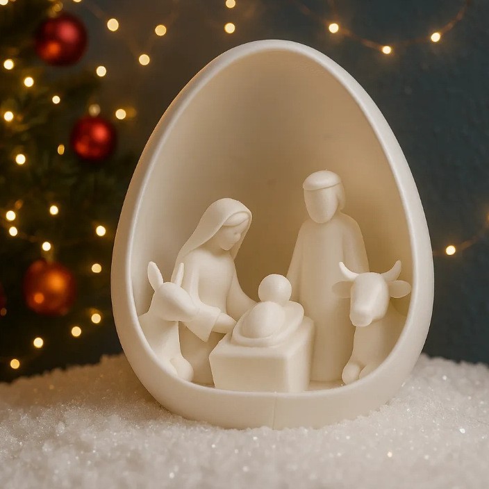 Decorative nativity figure made of PLA in 3D printing