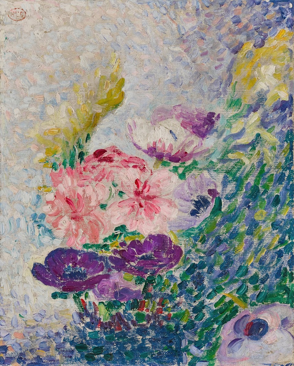 Bouquet de pavots etchrysanthèmes 1905
