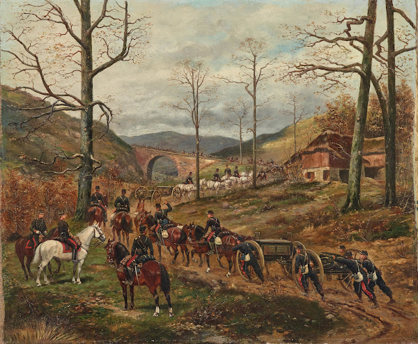 The French 90th Horse Artillery Advancing on Rezonville 1870