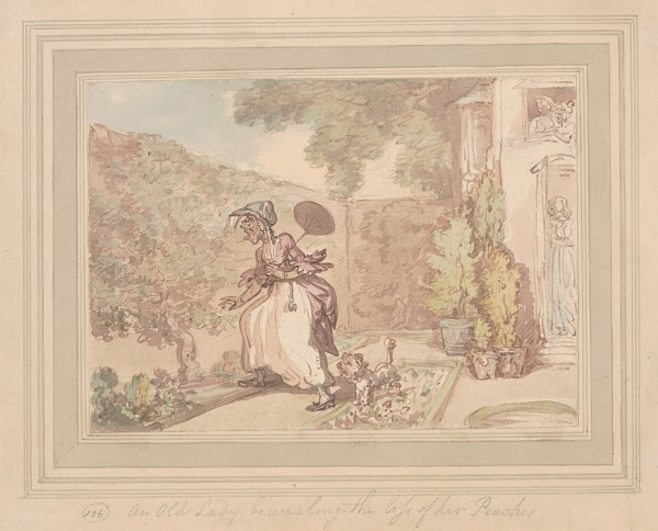 An old lady bewailing the loss of her peaches ca 17801825