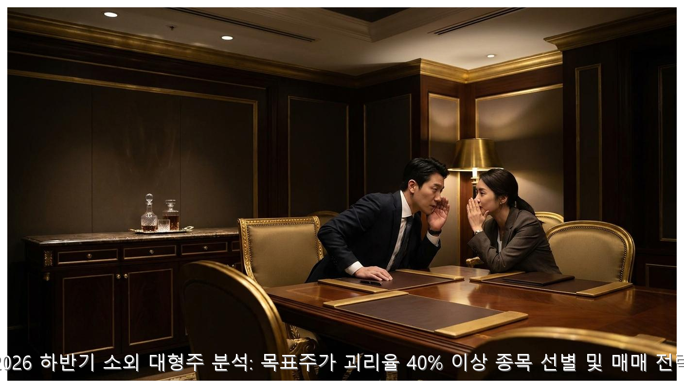 2026 하반기 소외 대형주 분석: 목표주가 괴리율 40% 이상 종목 선별 및 매매 전략 핵심 안내 및 분석 인포그래픽 (5)