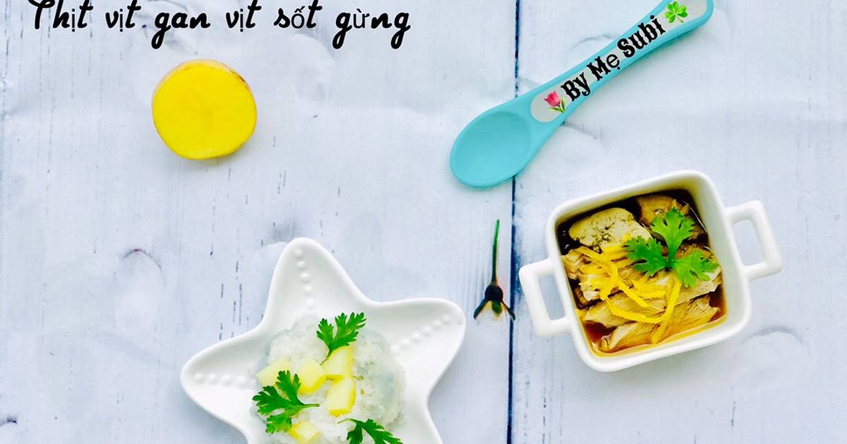 Cơm độn khoai tây thịt vịt gan vịt sốt gừng