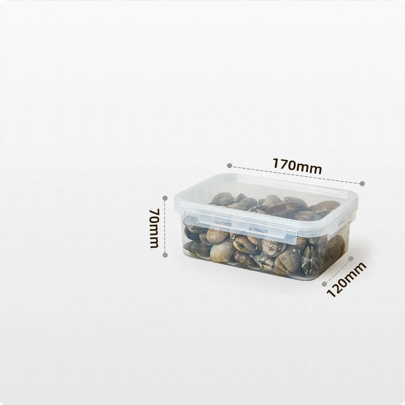 Plastic food storage containers, 200–900 ml