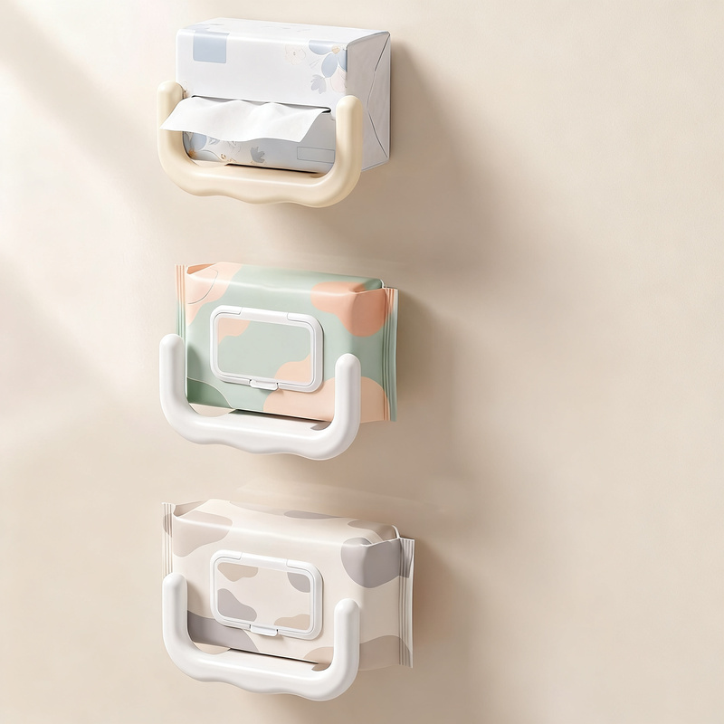 U-shaped paper towel holder, wall-mounted