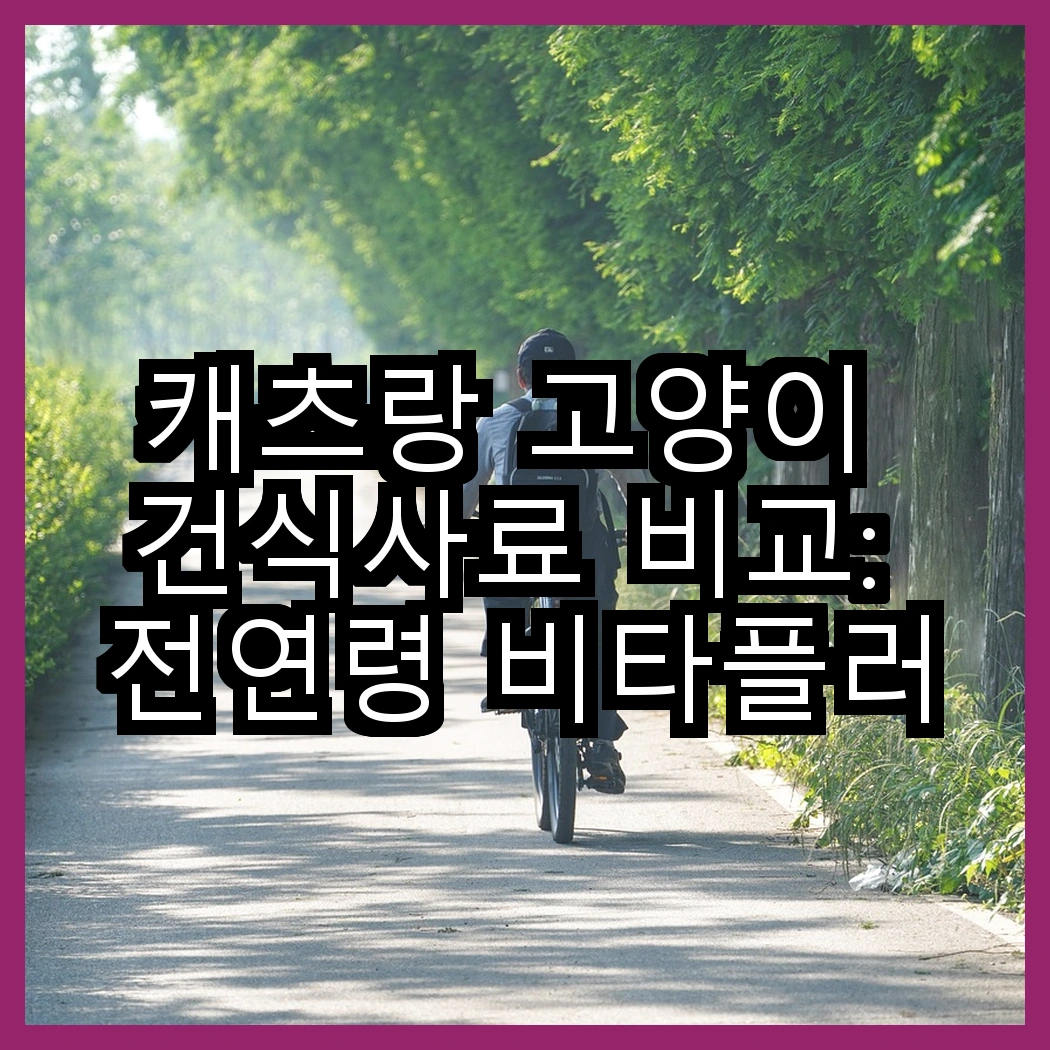 캐츠랑 고양이 건식사료 비교: 전연령 비타플러스 vs NEW 전연령, 어떤 차이가 있을까? 썸네일