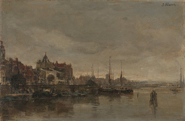 De Schreierstoren met de brug over de Gelderse Kade te Amsterdam 1872   1876