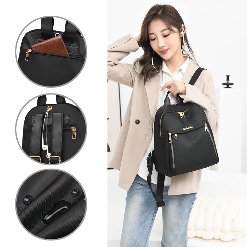 Light nylon backpack for women, up to 20 L